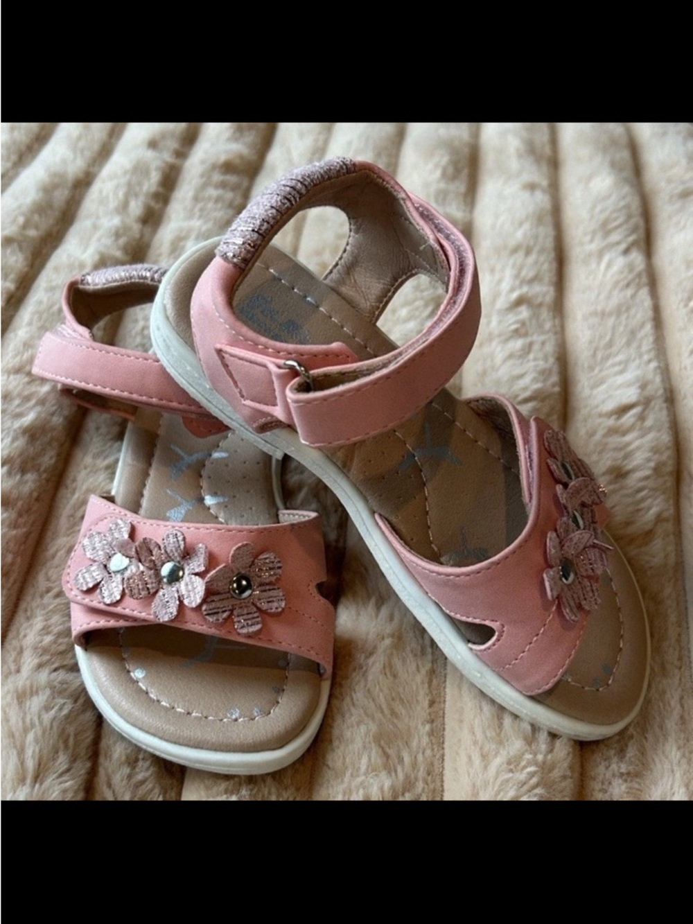 Gc. Shoes Kids Camela Pink Kids Sandals with Floral Design Sz 11 US (28 EU)